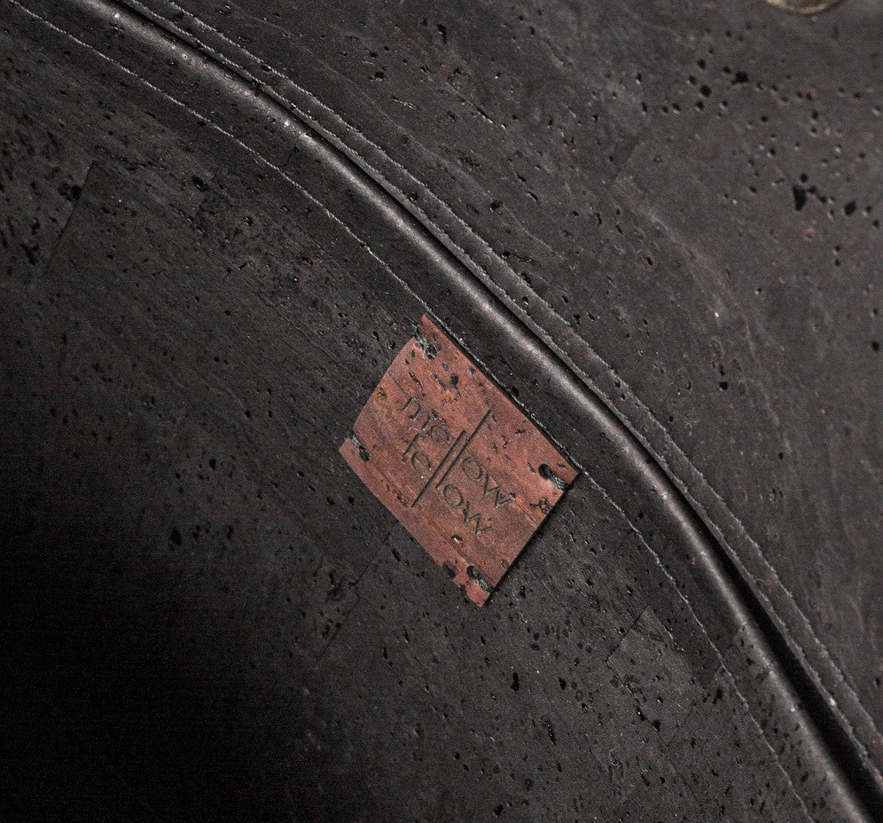 Black cork leather Carry-All, interior view