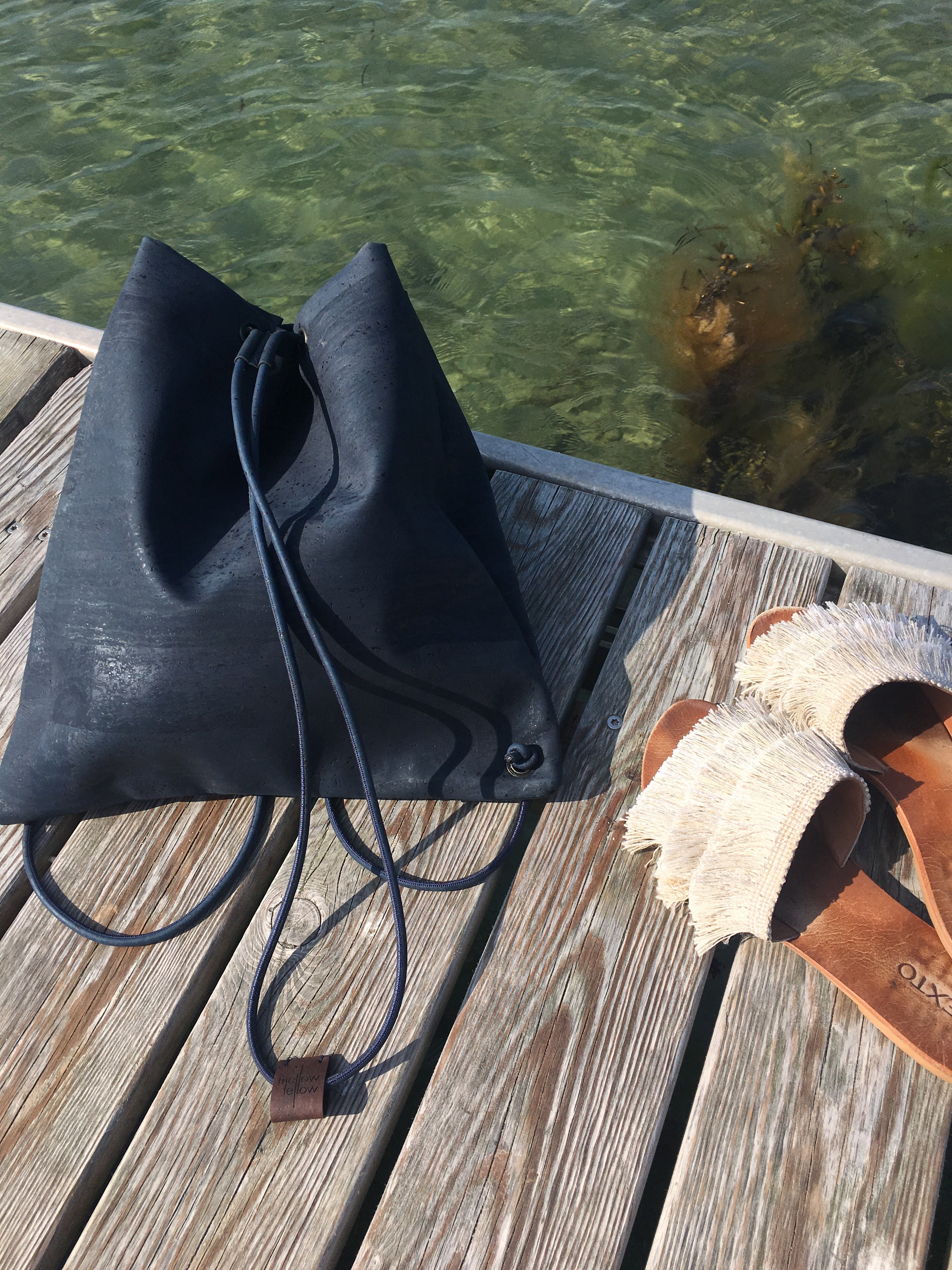 Cork leather bag in blue by Mellow Fellow Copenhagen danish design