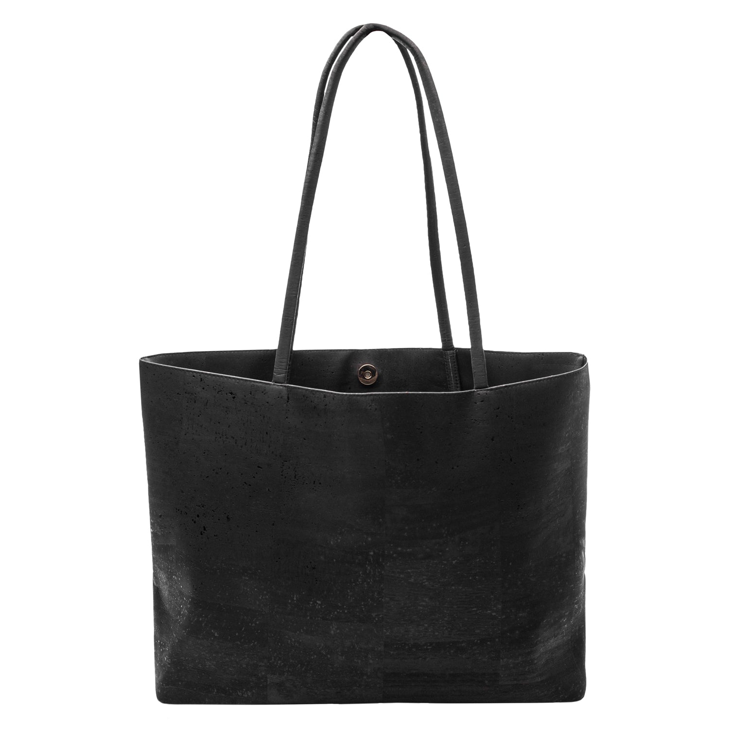 Black cork leather Shopper tote by Mellow Fellow